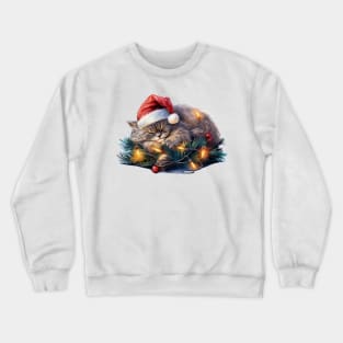 Lazy Persian Cat At Christmas Crewneck Sweatshirt